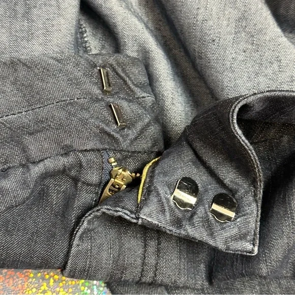 Apostrophe Womens Size 24WP Cuffed Denim Dark Blue Jeans - Picture 9 of 13